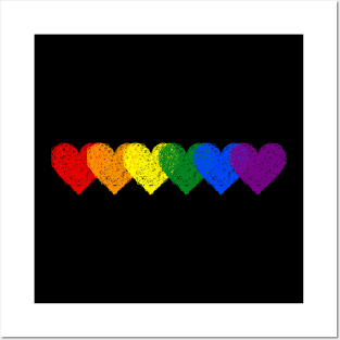 Valentines Day Vintage Hearts Retro LGBT Gay Funny Gifts Posters and Art